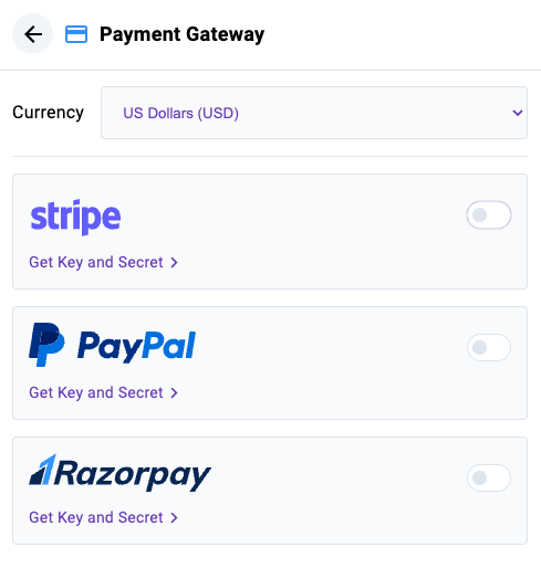 Multiple Payment Gateways Integration